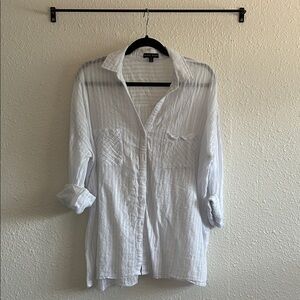 Calvin Klein Men's White Casual Button-Down Shirt